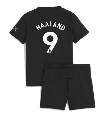 Manchester City Erling Haaland #9 Udebanetrøje Børn 2025-26 Kortærmet (+ Korte bukser)